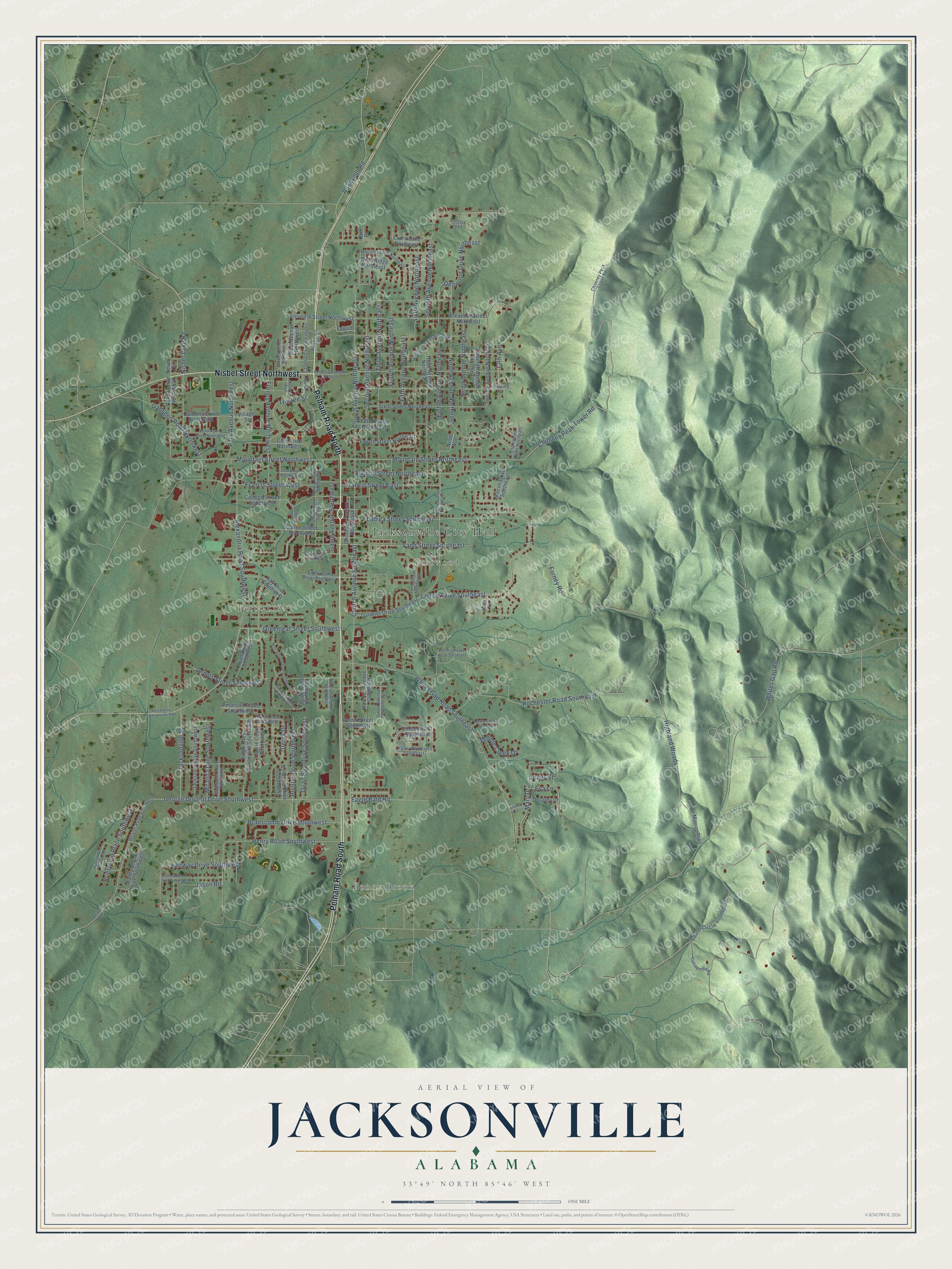 Watermarked full-map preview of Jacksonville, Alabama