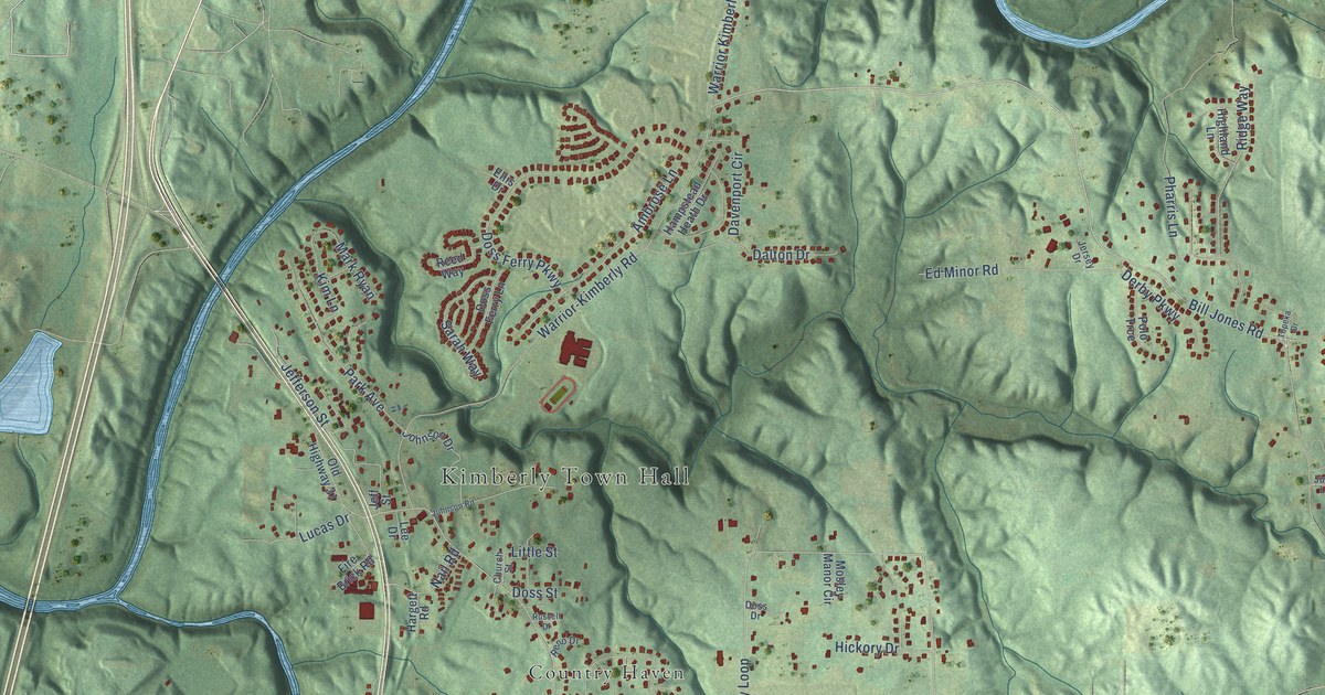 Map of Kimberly, Alabama in 2026