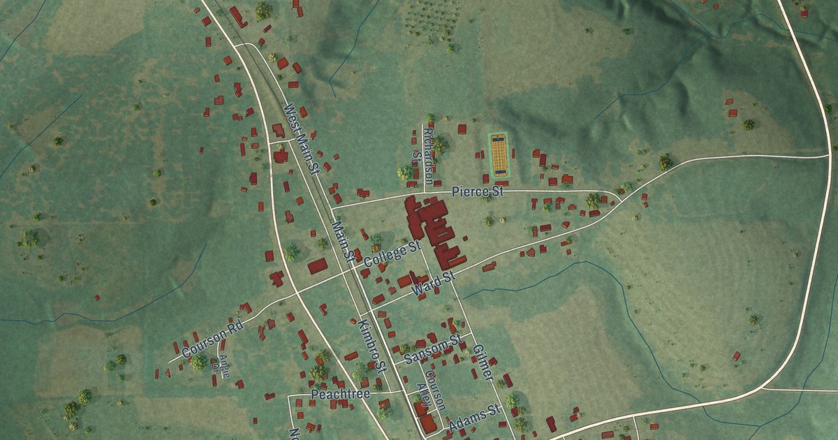 Map of Kinston, Alabama in 2026