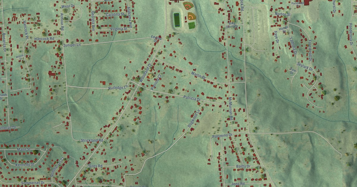 Map of Ladonia, Alabama in 2026