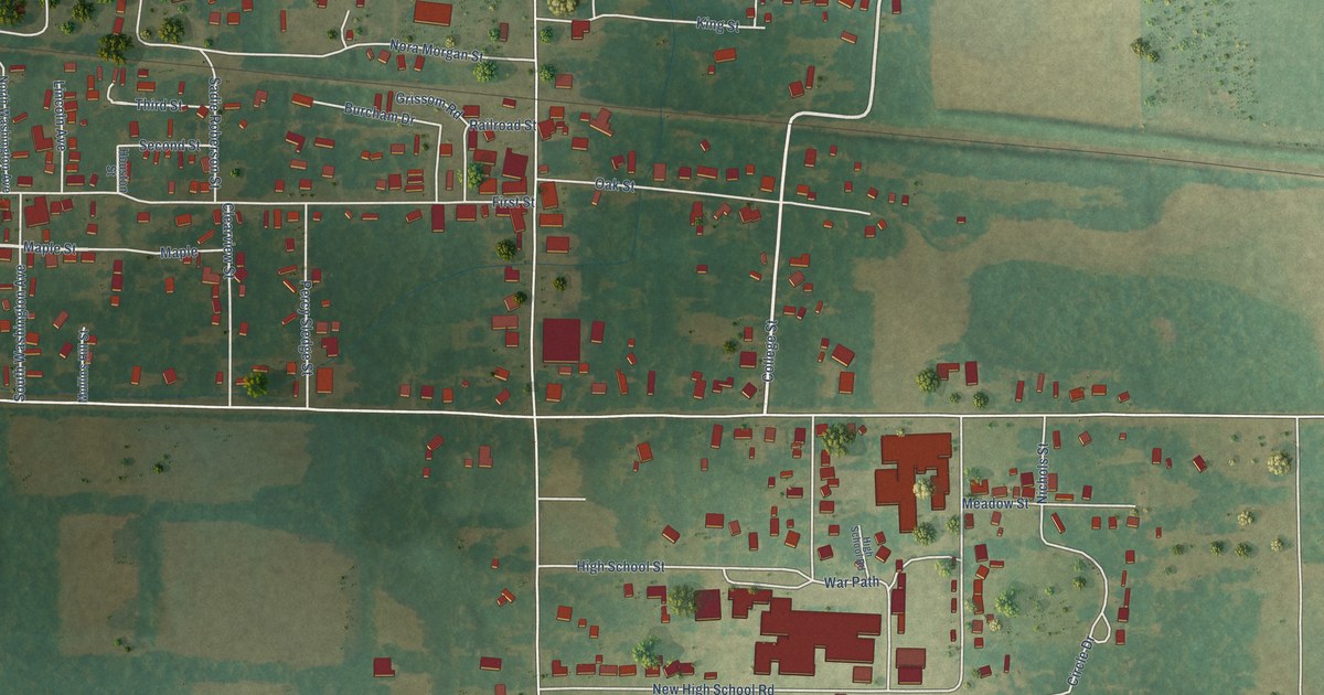 Map of Leighton, Alabama in 2026