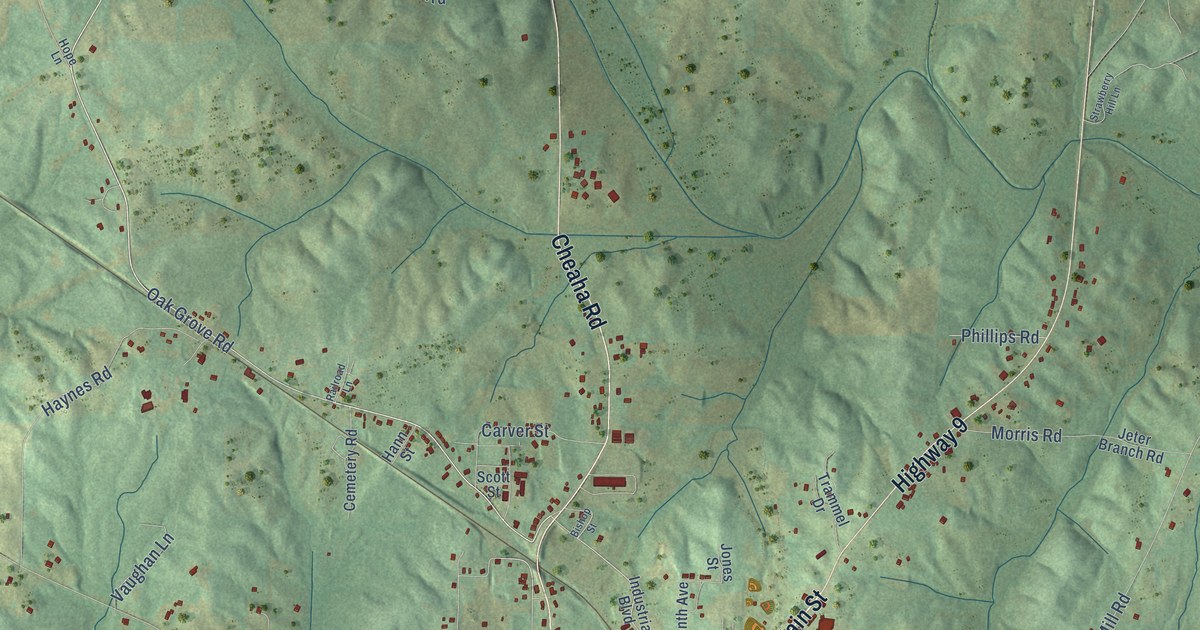 Map of Lineville, Alabama in 2026
