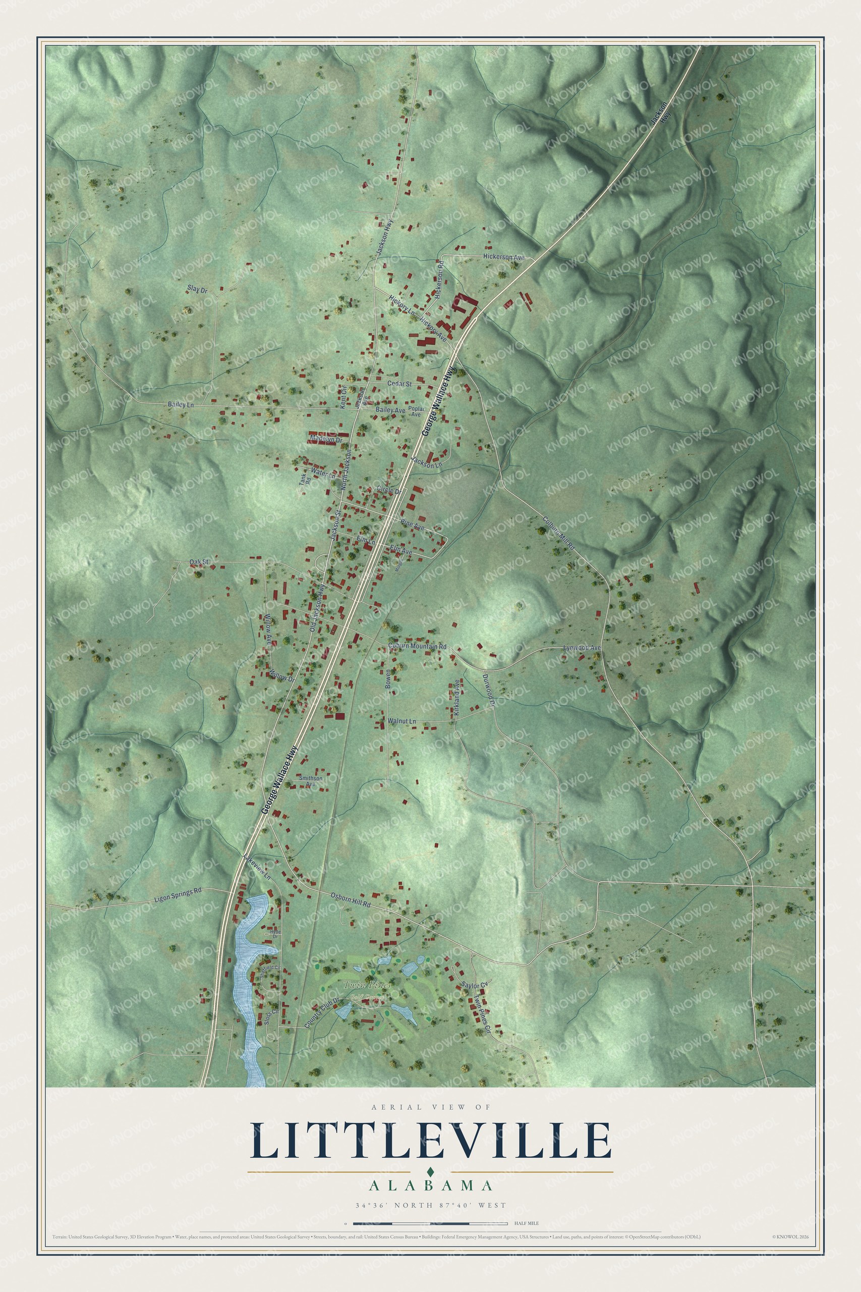 Watermarked full-map preview of Littleville, Alabama