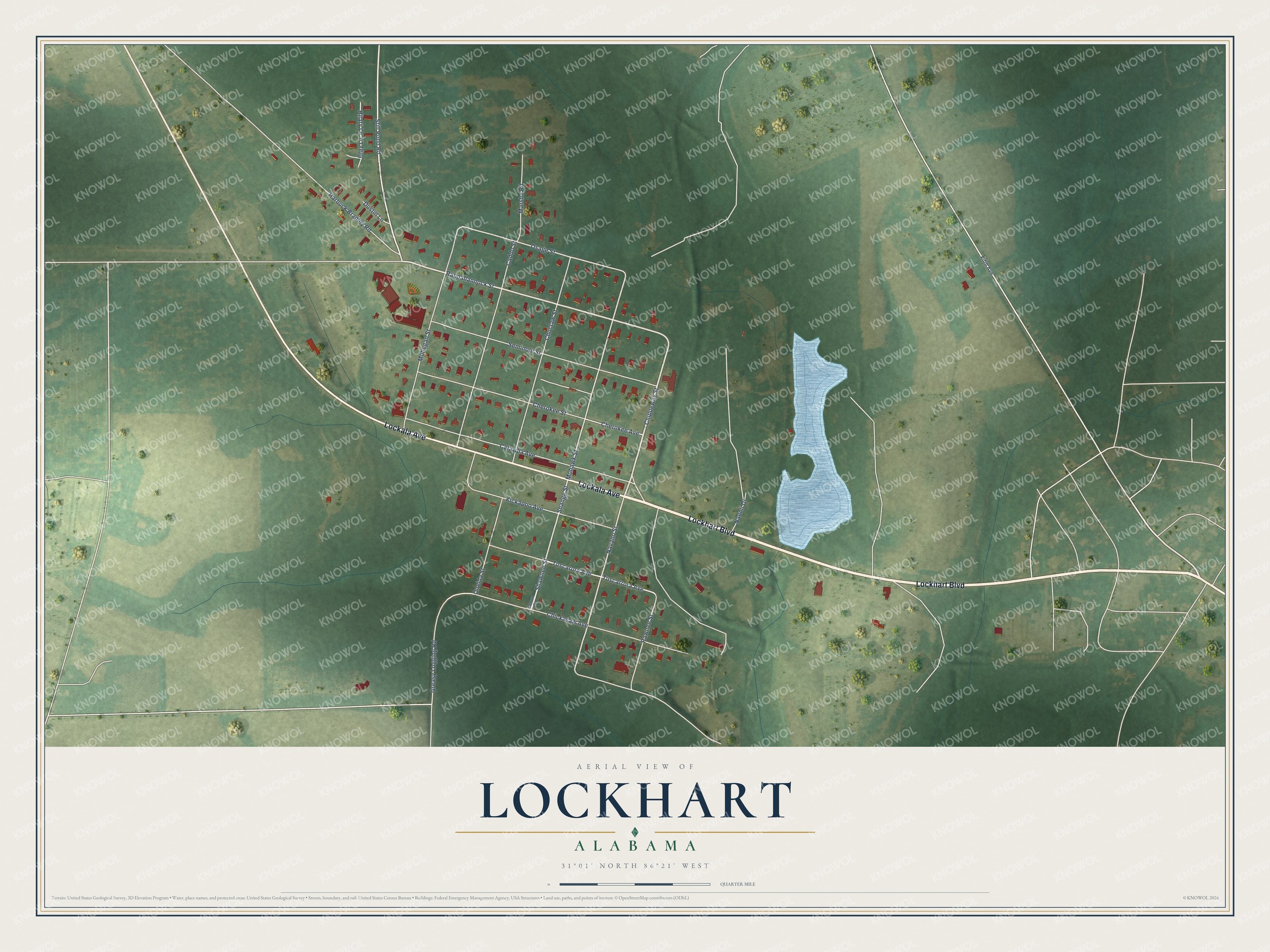 Watermarked full-map preview of Lockhart, Alabama