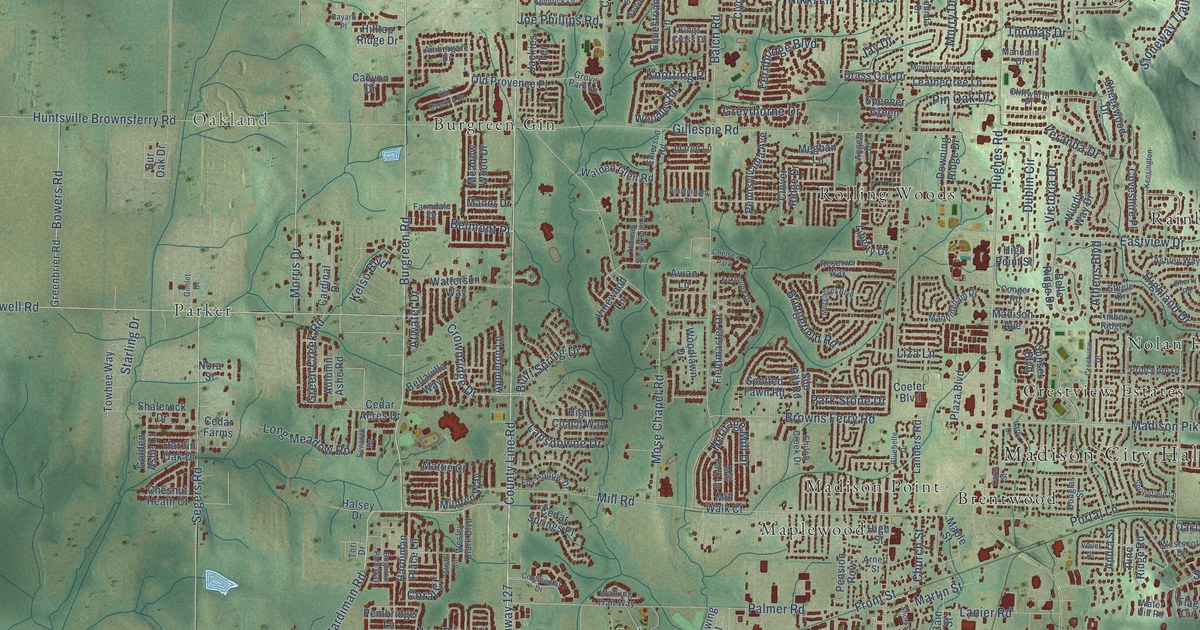 Map of Madison, Alabama in 2026
