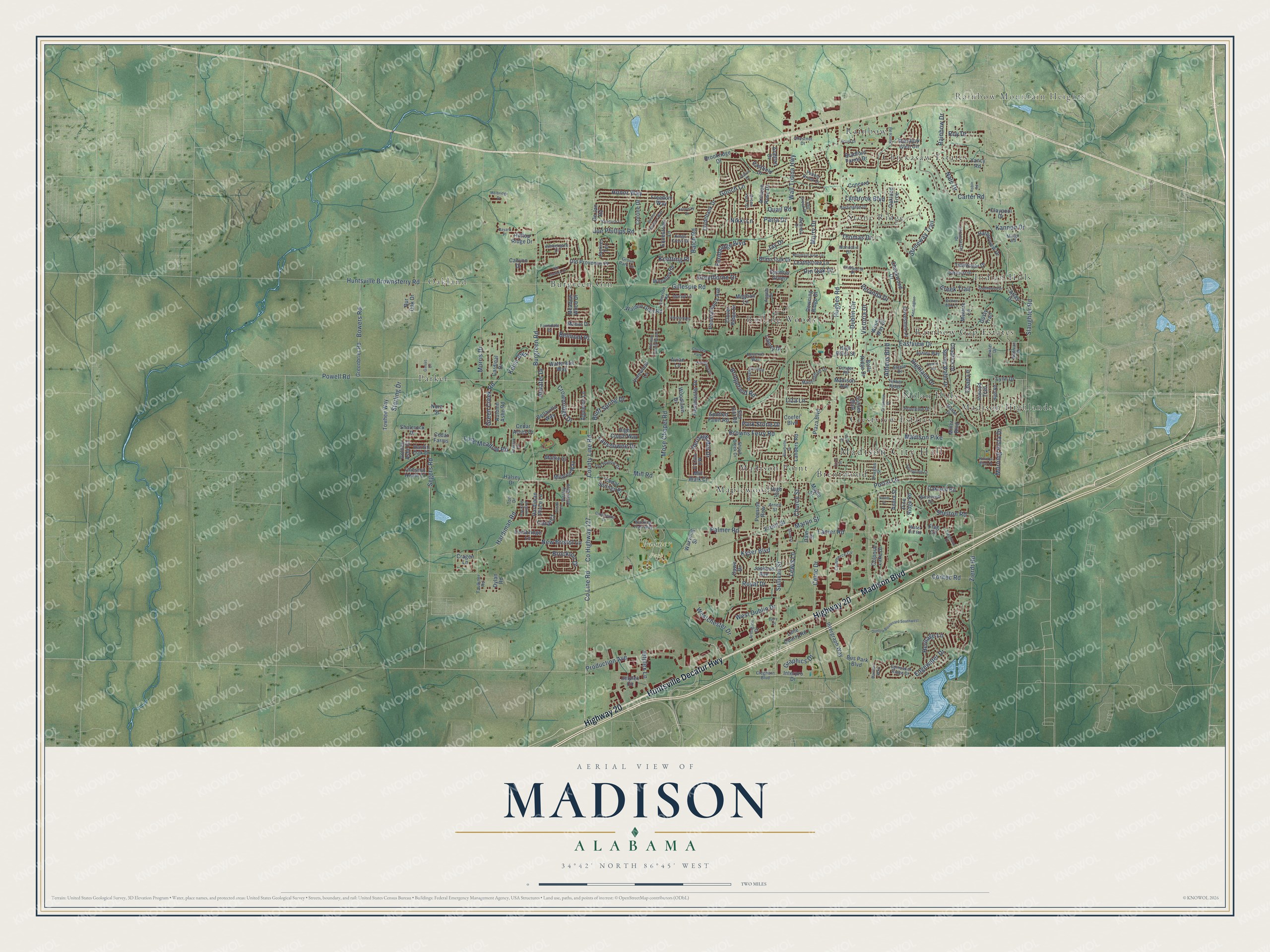 Watermarked full-map preview of Madison, Alabama