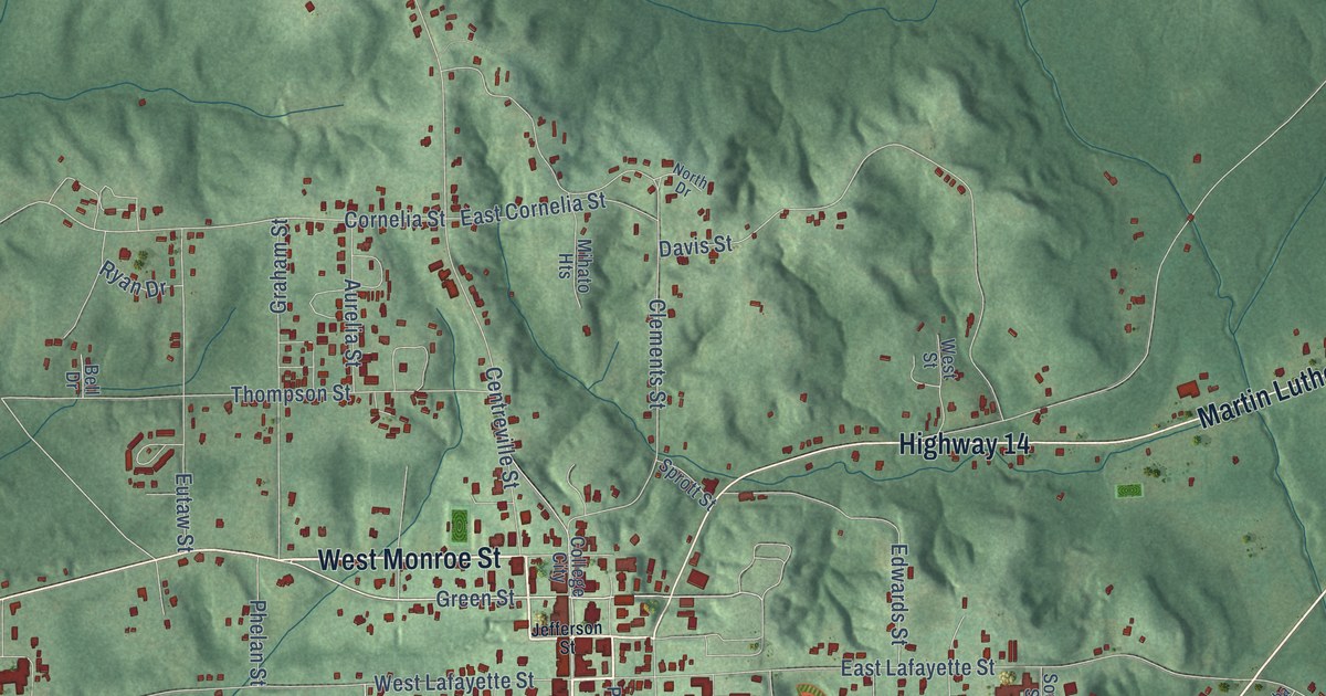 Map of Marion, Alabama in 2026