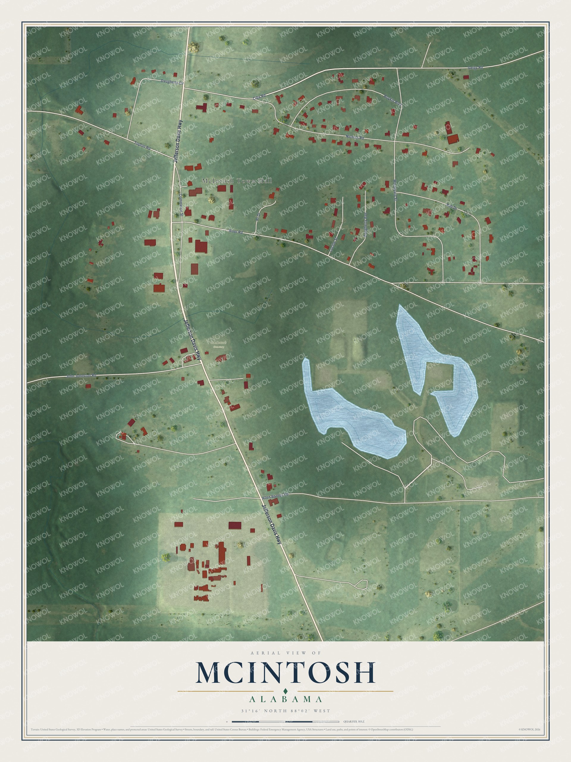 Watermarked full-map preview of McIntosh, Alabama