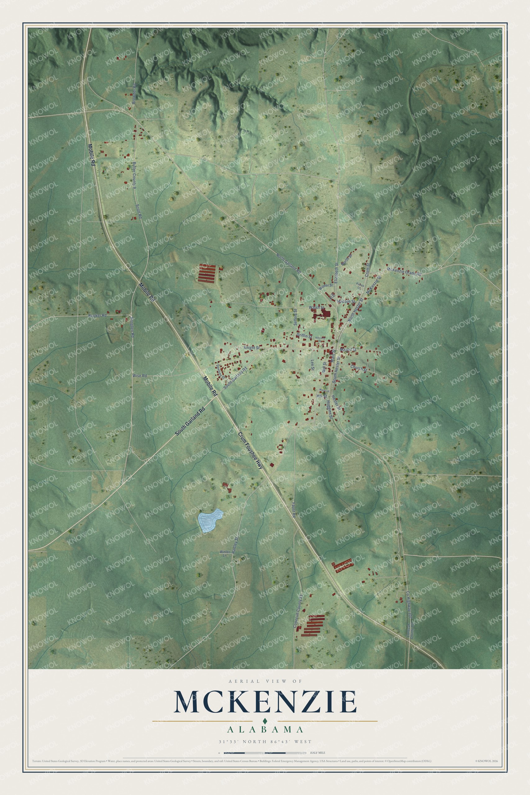Watermarked full-map preview of McKenzie, Alabama