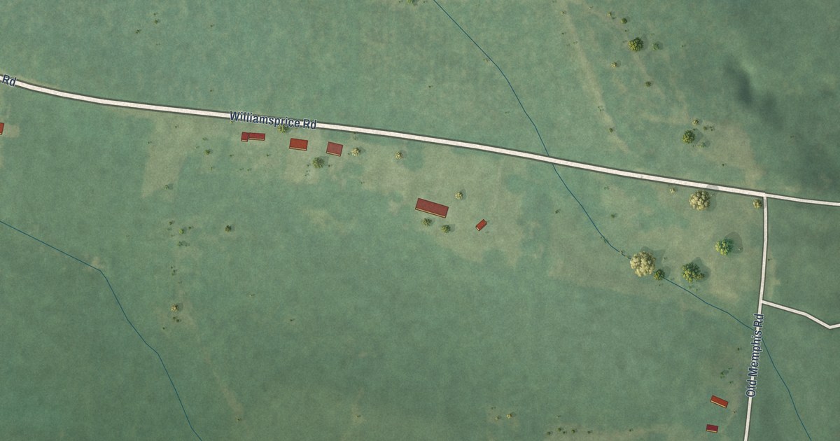 Map of Memphis, Alabama in 2026