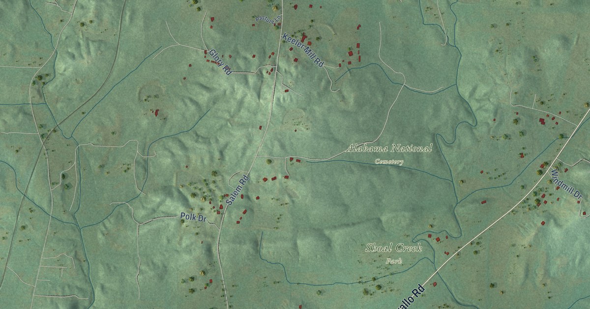 Map of Montevallo, Alabama in 2026