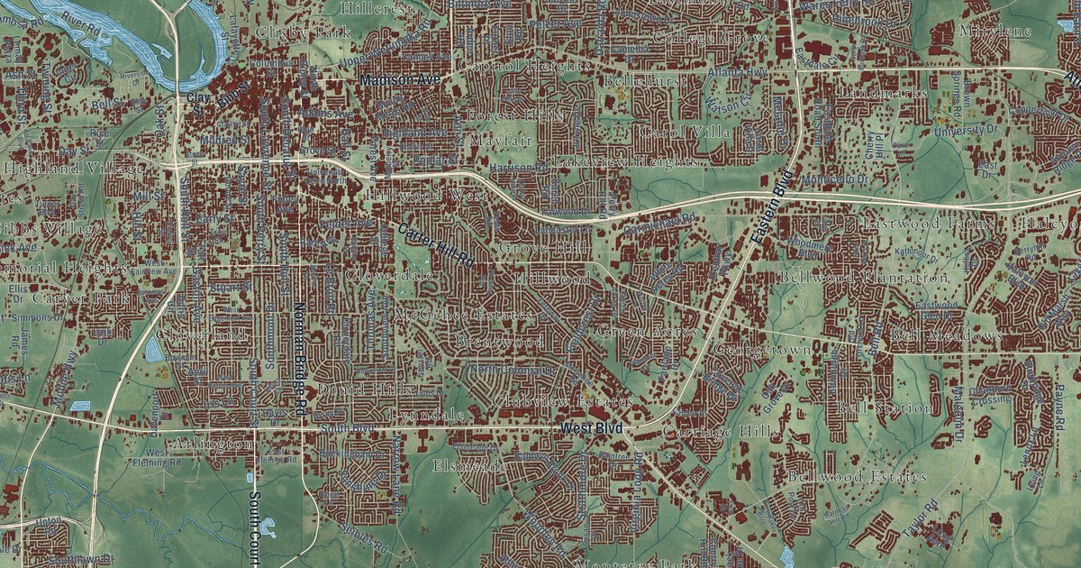 Map of Montgomery, Alabama in 2026
