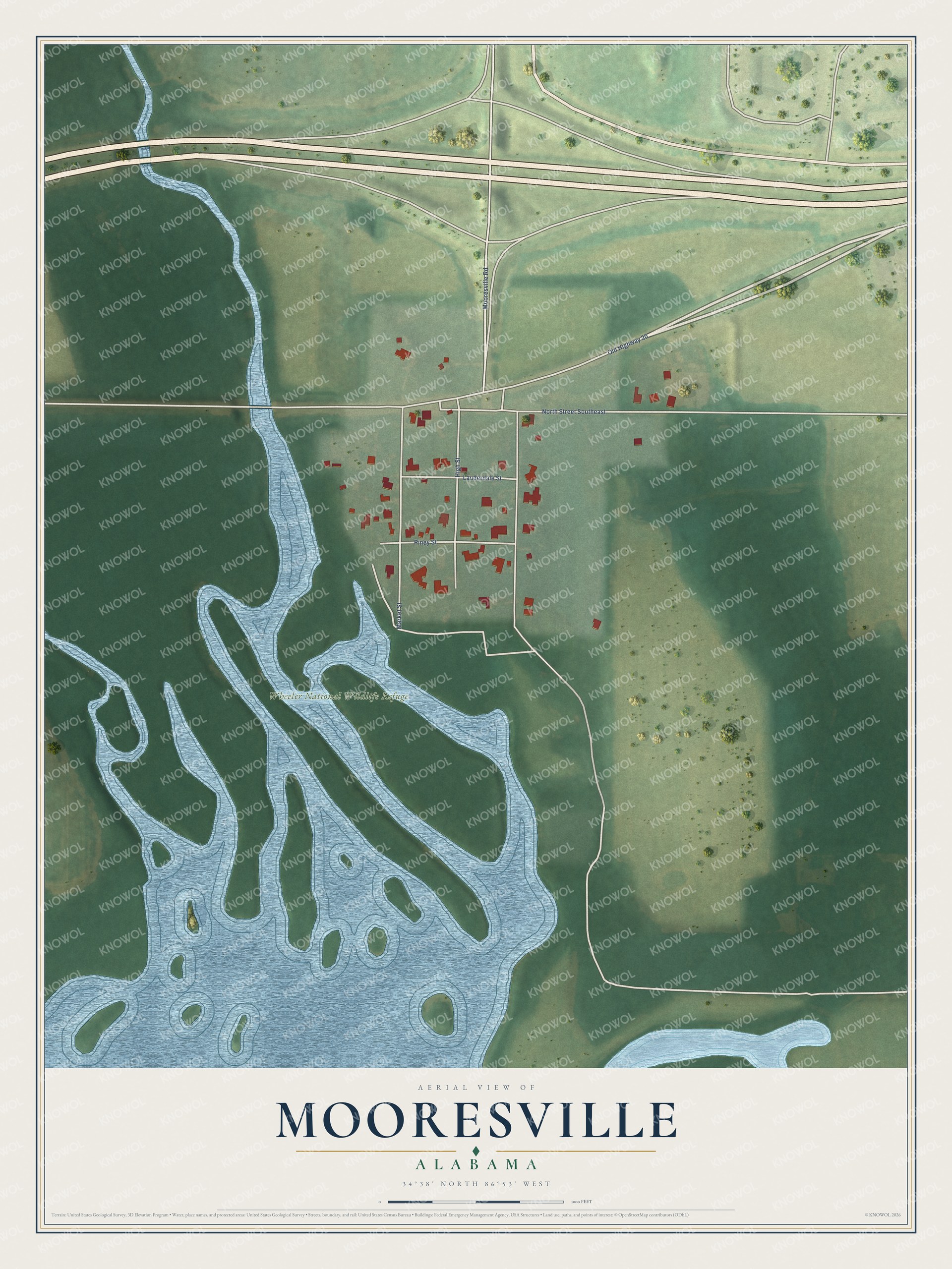 Watermarked full-map preview of Mooresville, Alabama