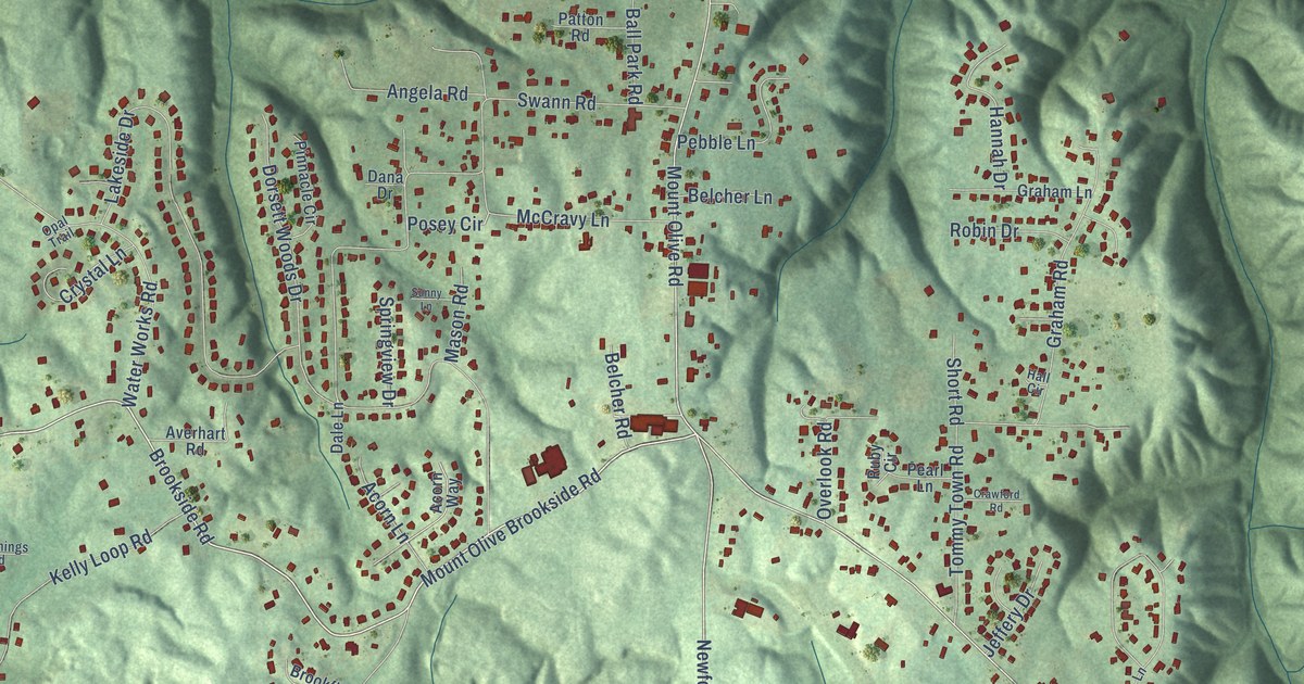 Map of Mount Olive, Jefferson County, Alabama in 2026