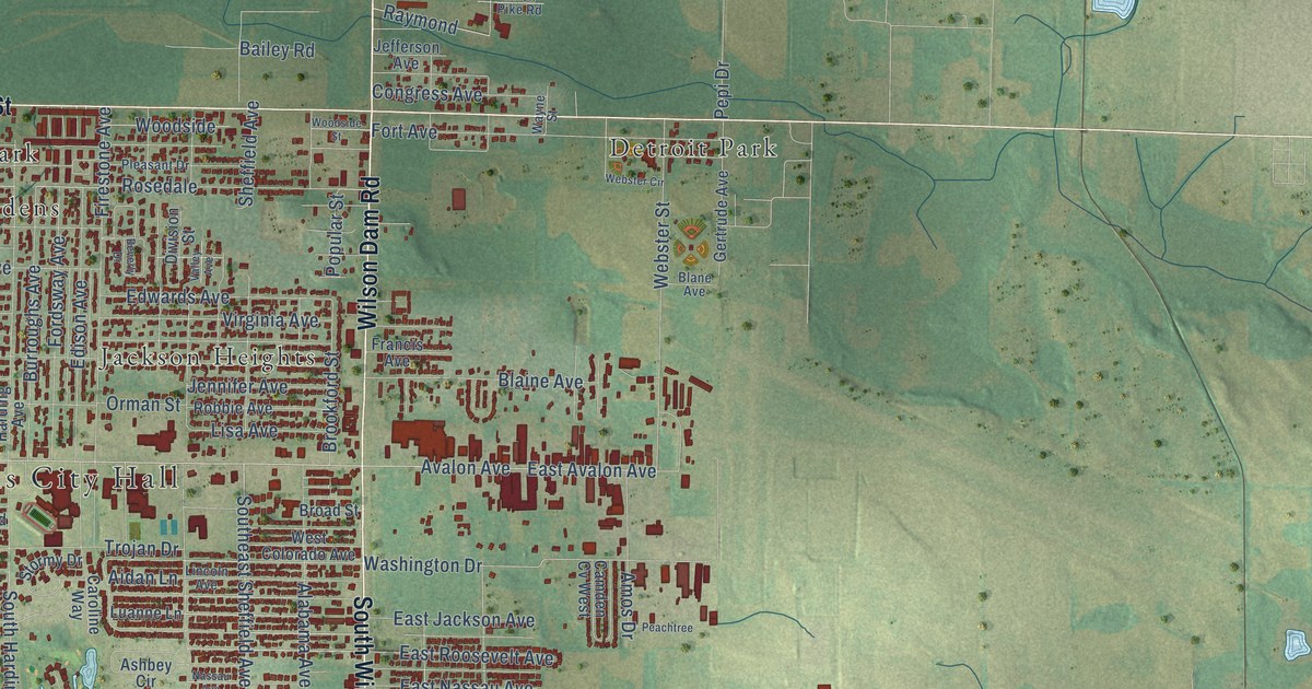 Map of Muscle Shoals, Alabama in 2026