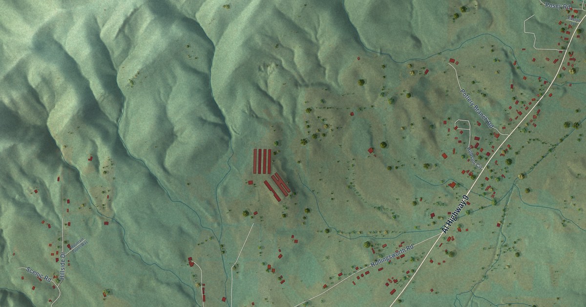 Map of Nances Creek, Alabama in 2026