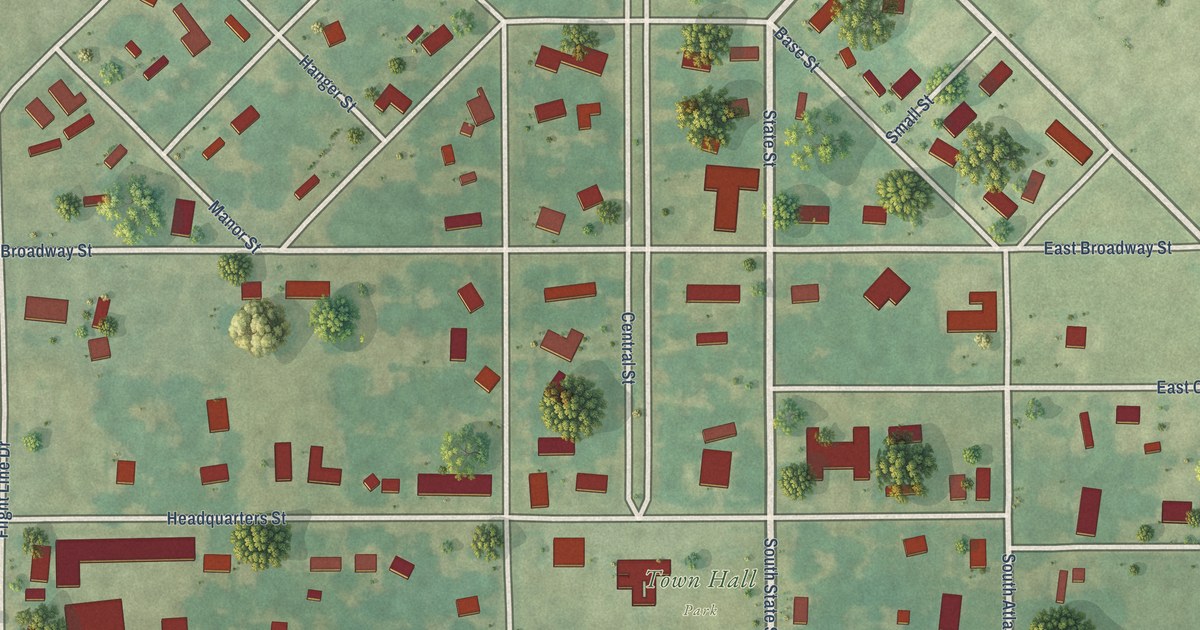 Map of Napier Field, Alabama in 2026