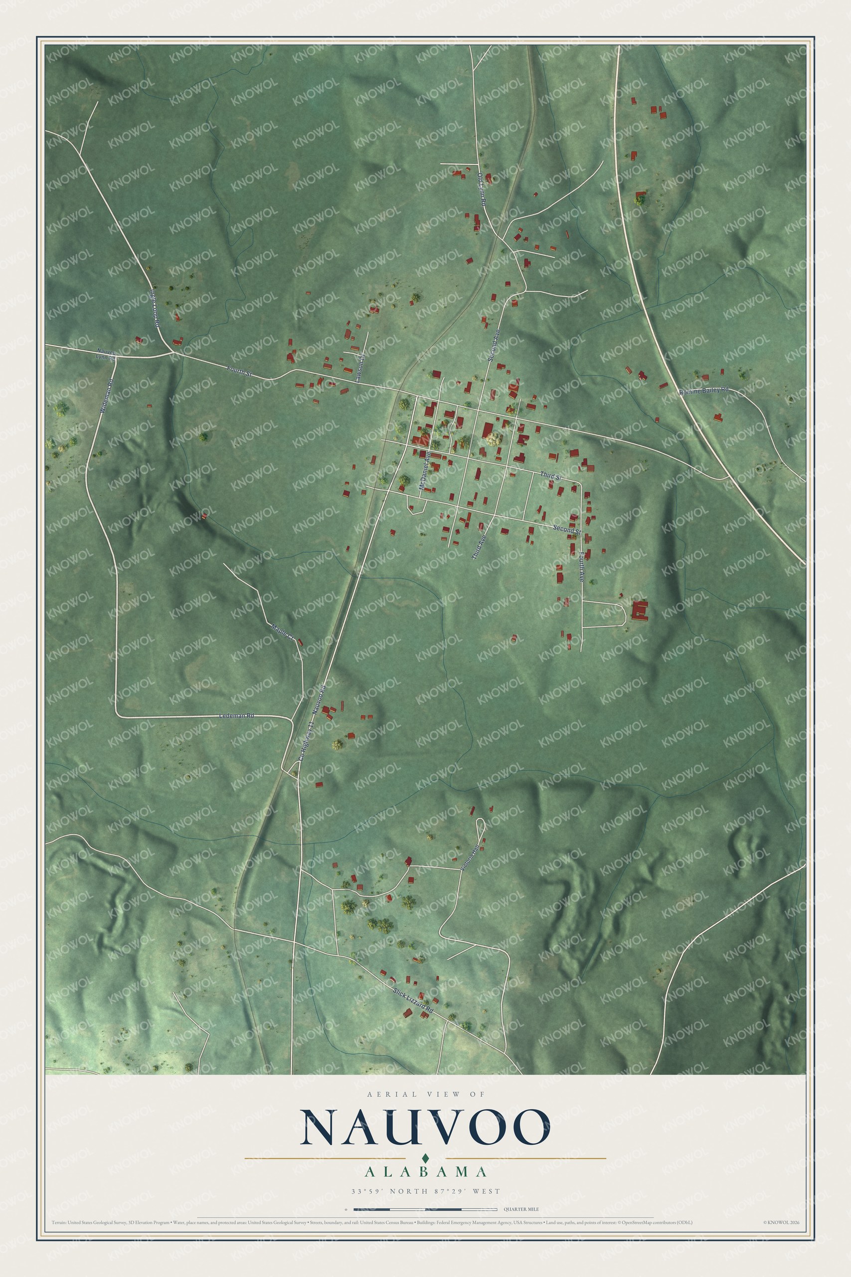 Watermarked full-map preview of Nauvoo, Alabama