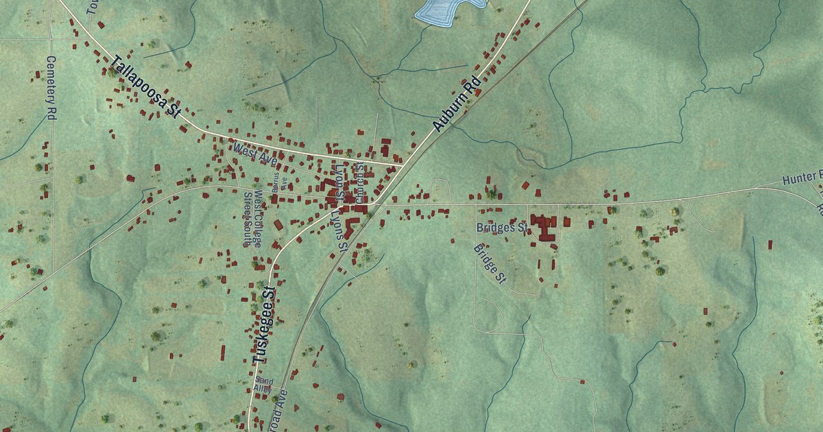 Map of Notasulga, Alabama in 2026