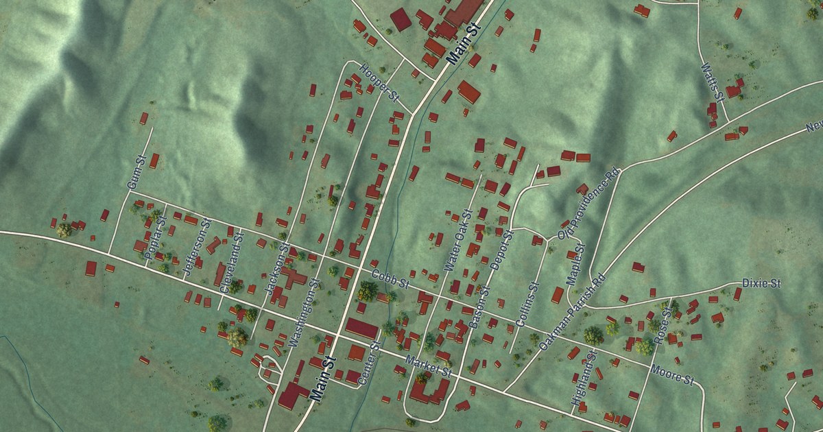 Map of Oakman, Alabama in 2026