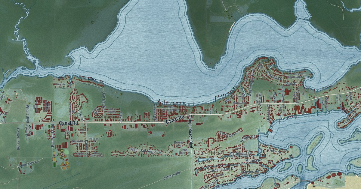 Map of Orange Beach, Alabama in 2026