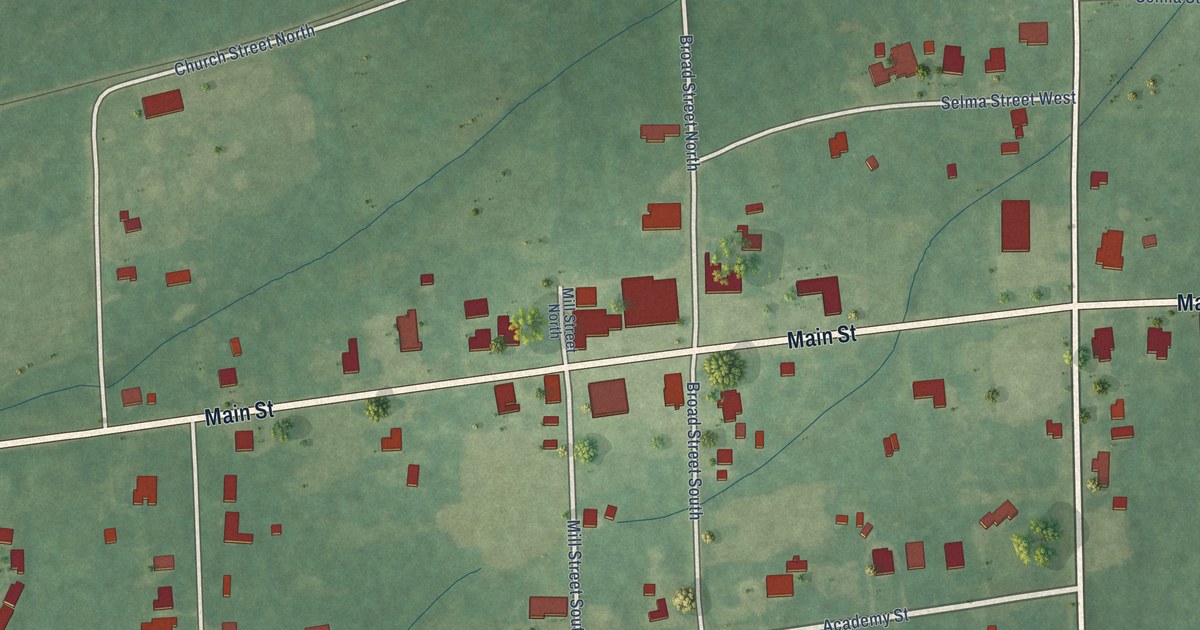 Map of Orrville, Alabama in 2026
