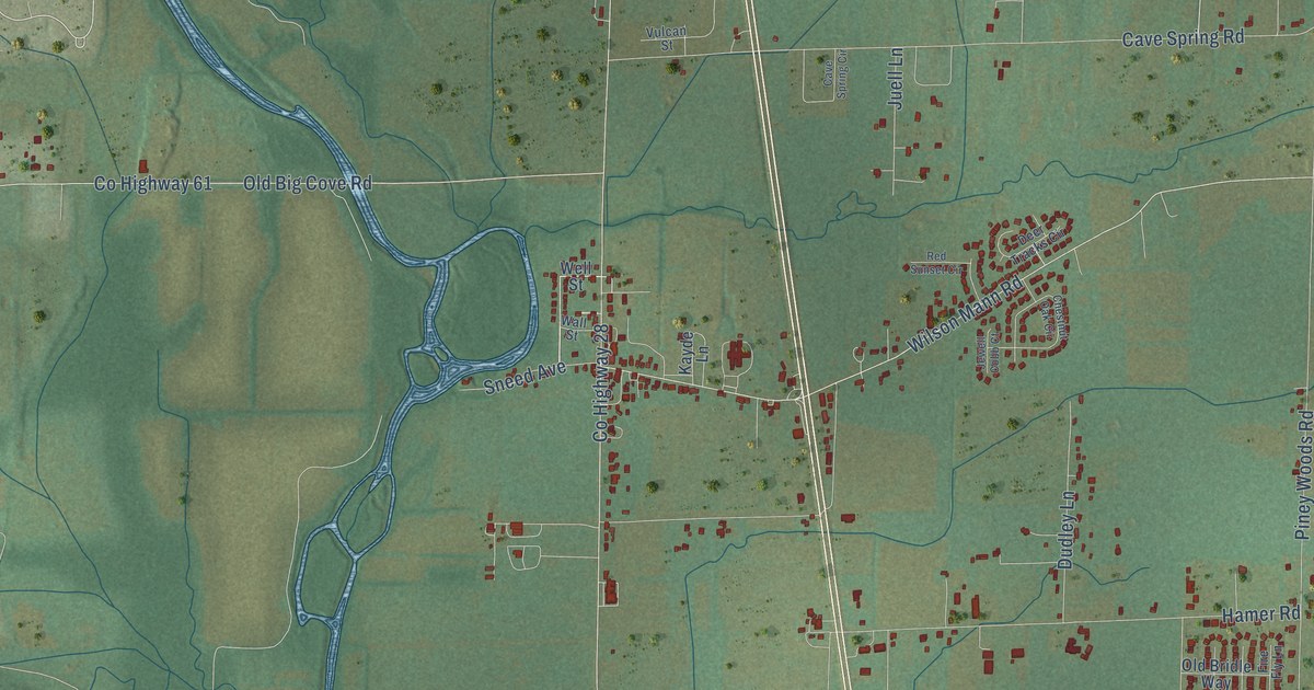 Map of Owens Cross Roads, Alabama in 2026