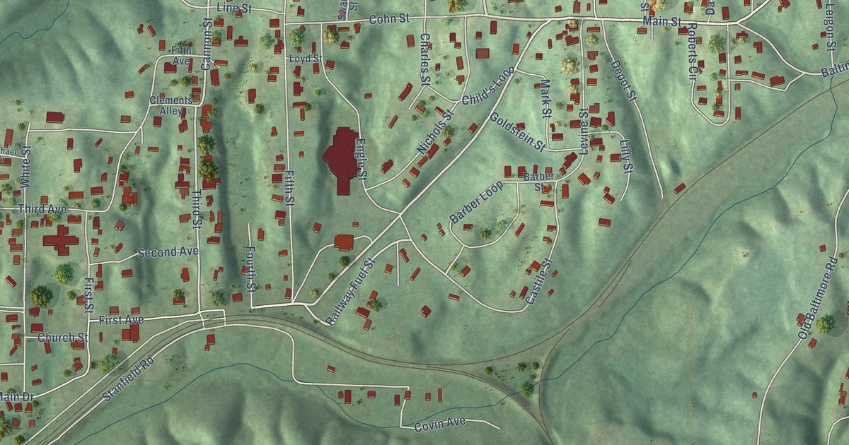 Map of Parrish, Alabama in 2026