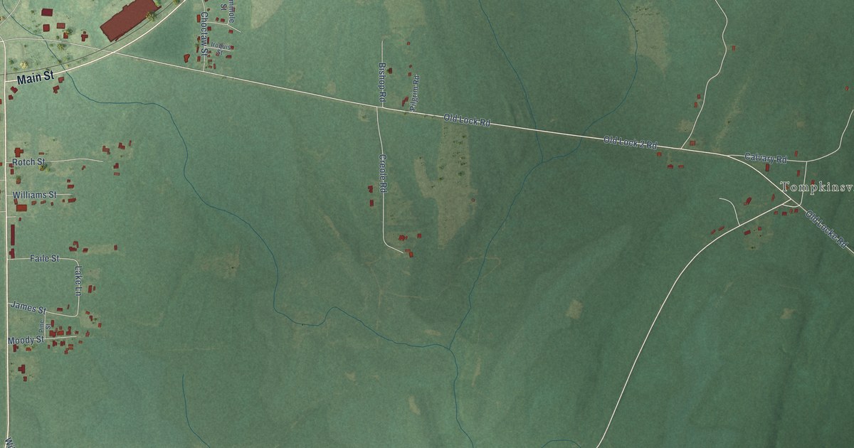Map of Pennington, Alabama in 2026