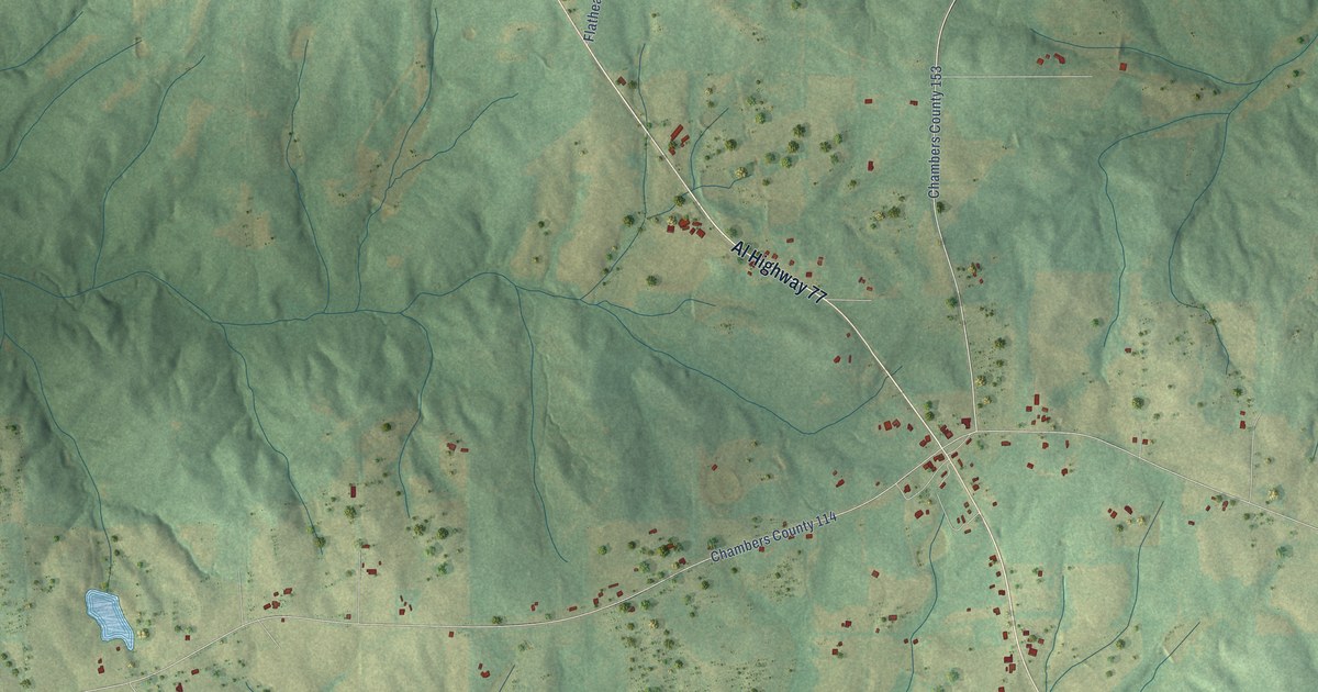 Map of Penton, Alabama in 2026