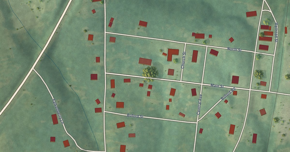 Map of Peterman, Alabama in 2026