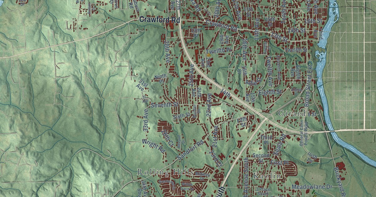 Map of Phenix City, Alabama in 2026