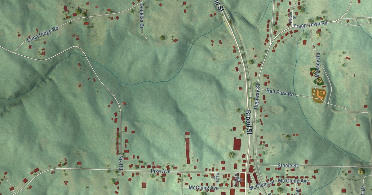 Map of Phil Campbell, Alabama in 2026