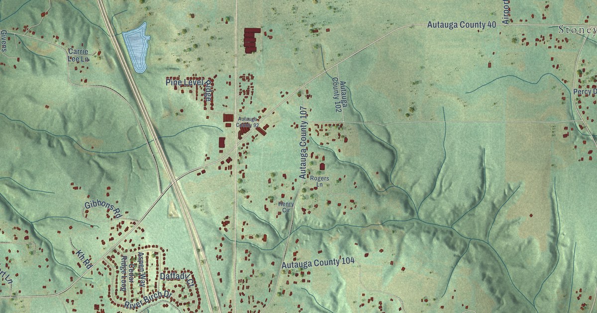 Map of Pine Level, Alabama in 2026