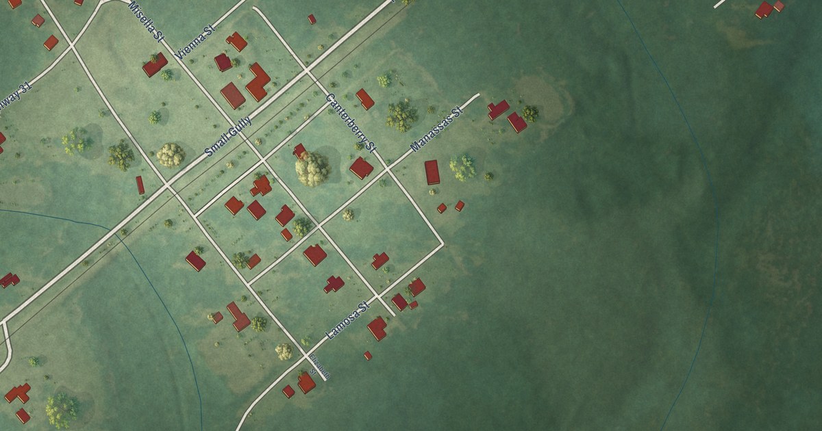 Map of Pollard, Alabama in 2026