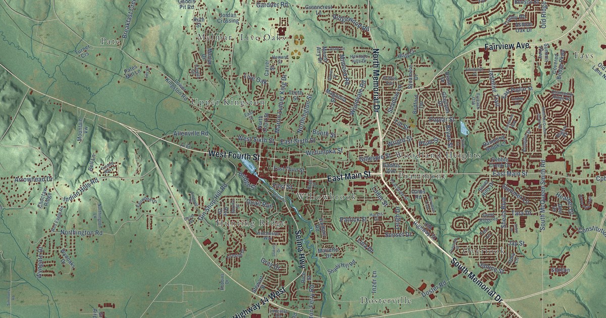 Map of Prattville, Alabama in 2026