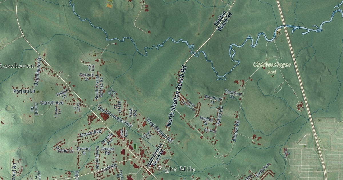 Map of Prichard, Alabama in 2026