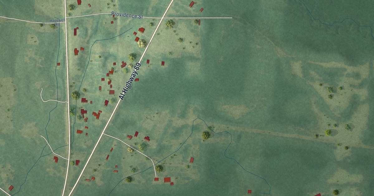 Map of Providence, Alabama in 2026