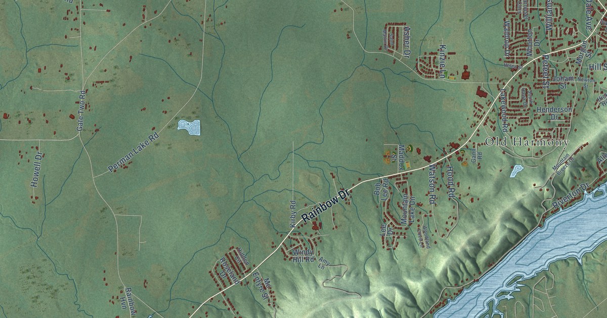 Map of Rainbow City, Alabama in 2026