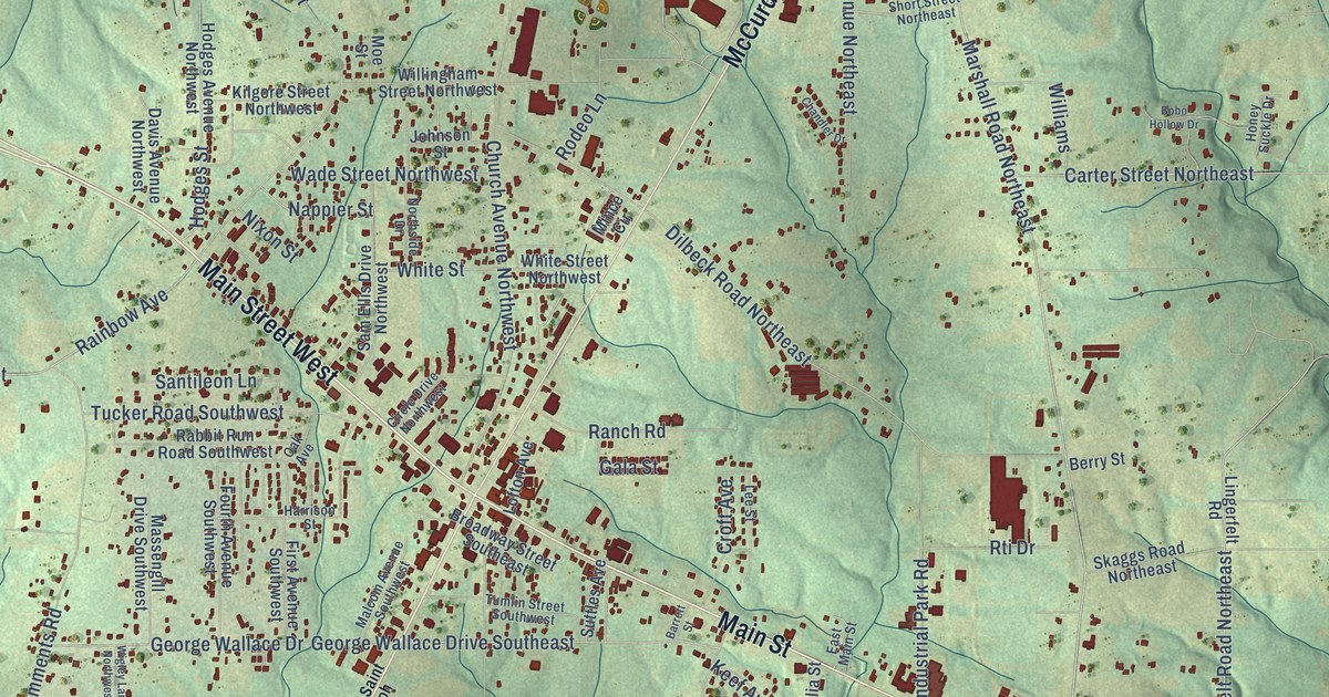 Map of Rainsville, Alabama in 2026