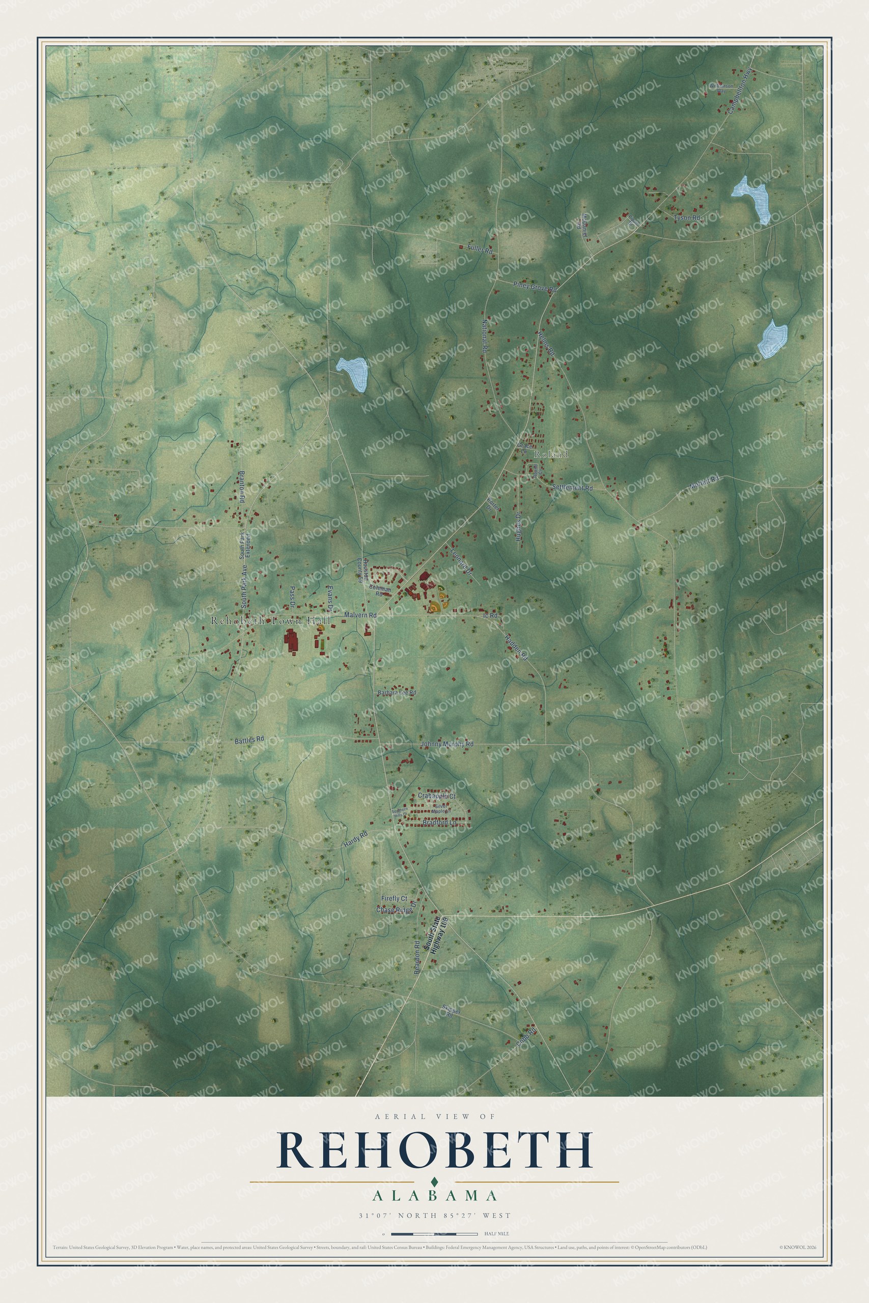 Watermarked full-map preview of Rehobeth, Alabama