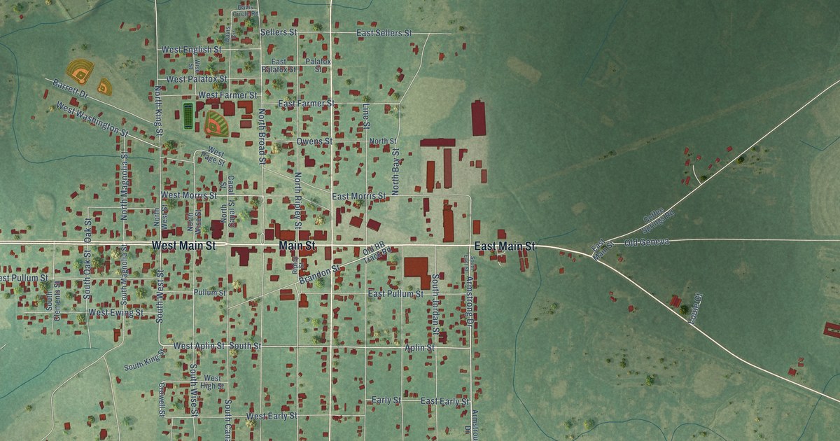 Map of Samson, Alabama in 2026