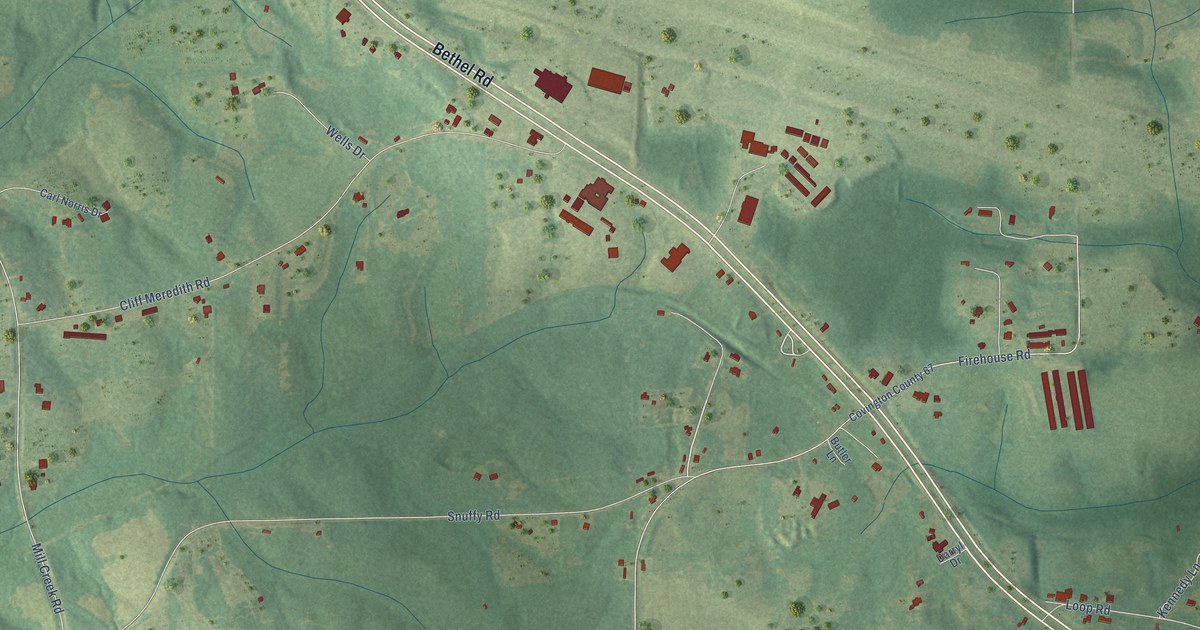 Map of Sanford, Alabama in 2026