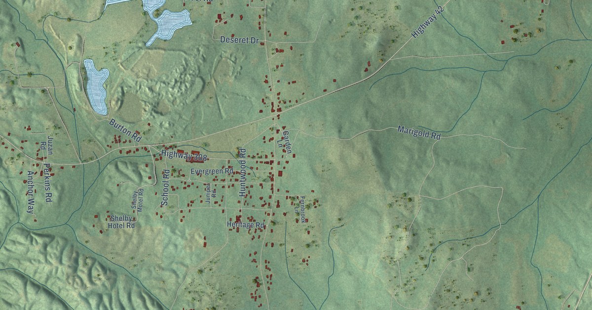 Map of Shelby, Alabama in 2026