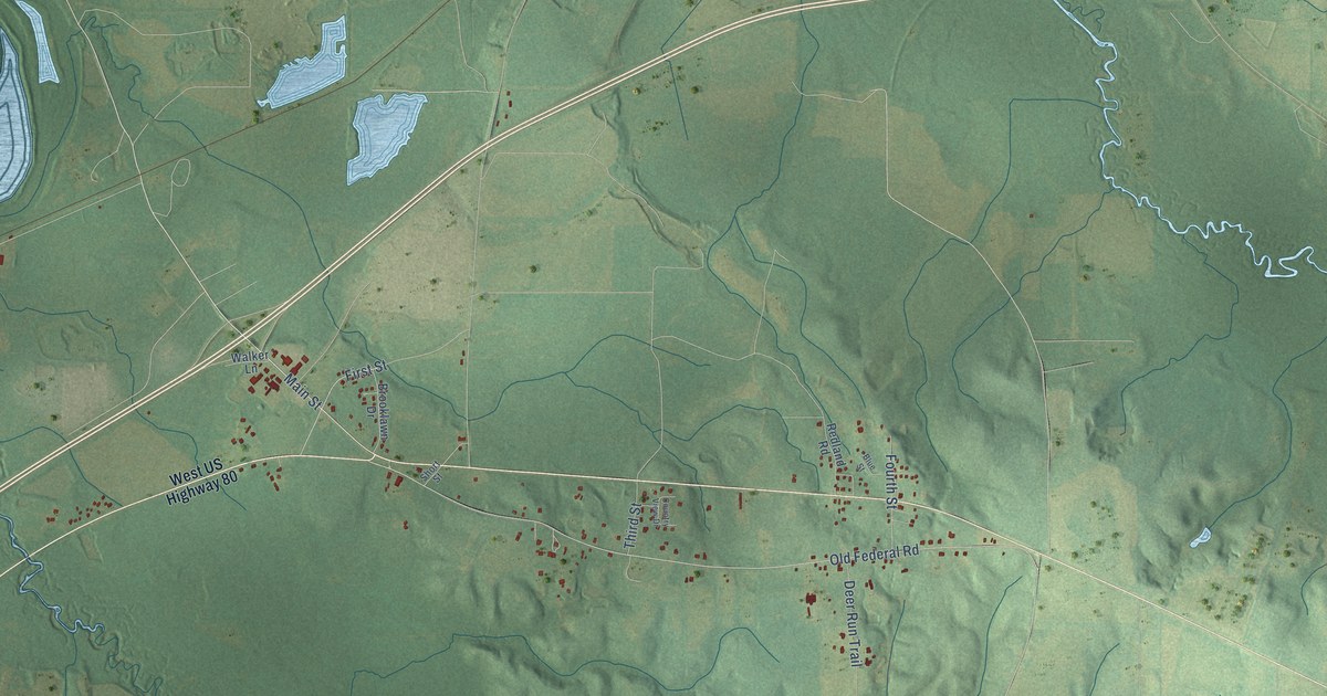 Map of Shorter, Alabama in 2026