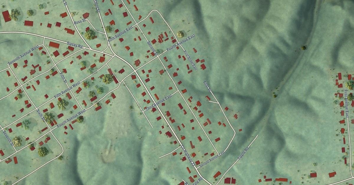 Map of Sipsey, Alabama in 2026