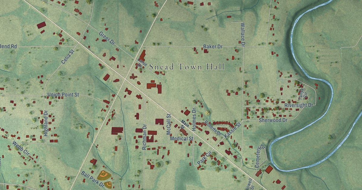 Map of Snead, Alabama in 2026