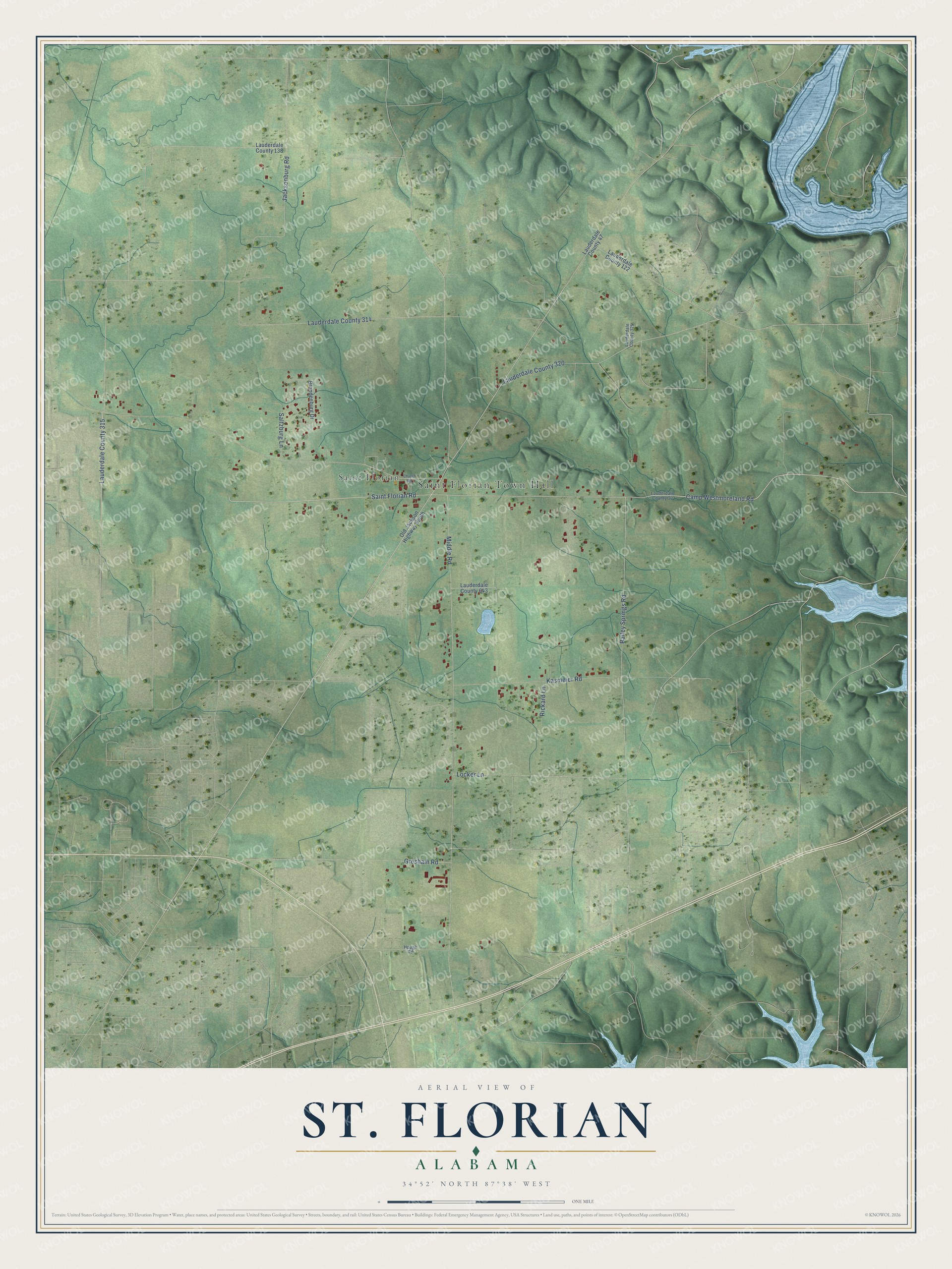 Watermarked full-map preview of St. Florian, Alabama