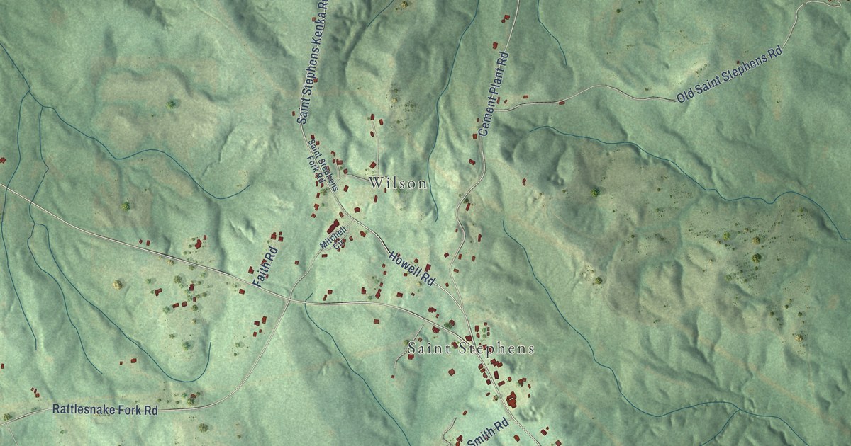 Map of St. Stephens, Alabama in 2026