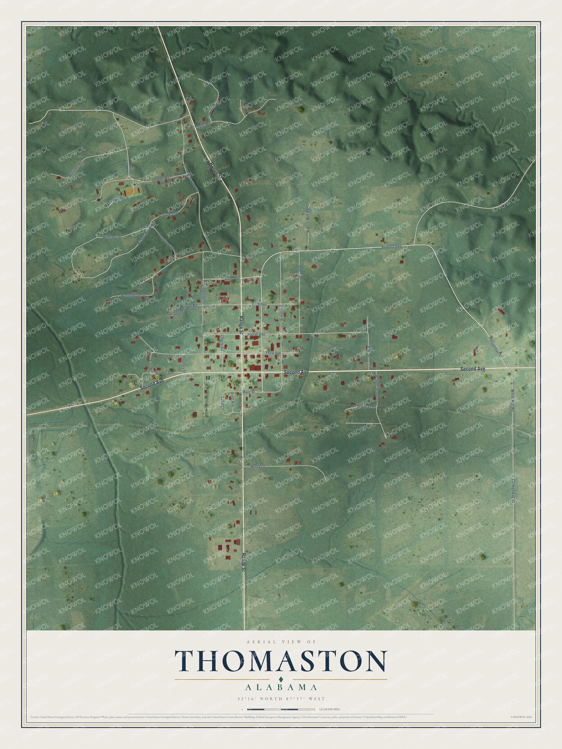 Watermarked full-map preview of Thomaston, Alabama